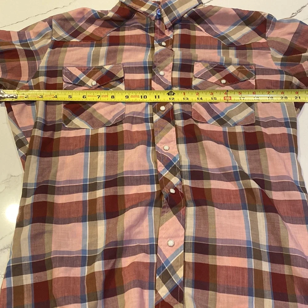 Wrangler Long Sleeve Pearl Snap Western Shirt L Made in the USA - Picture 8 of 12